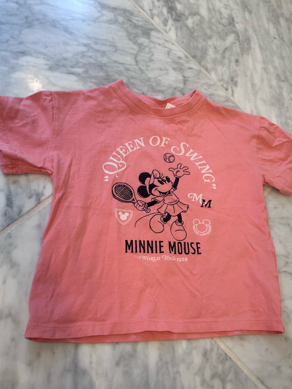 H&M Pink Minnie Mouse "Queen of Swing" Graphic Tee
